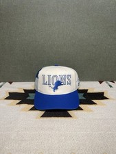 Vintage Detroit Lions Sports Specialties Laser Snapback Hat, 90s NFL picture