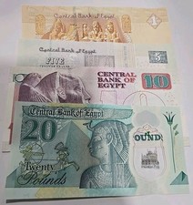 Egyptian Banknotes Collection 1, 5, 10, 20 Pounds –Egypt Money 🇪🇬🇪🇬 picture