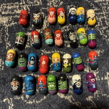 Mighty Beanz Marvel Super Hero Lot Of 29 Scarlet Witch Hulk  Beast Skrull 2010 picture