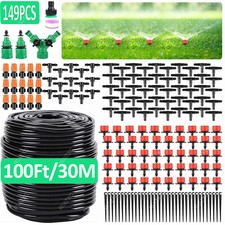 149PC Drip Irrigation System Garden Plant Self Watering Micro Hose Sprinkler Kit picture