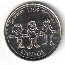 1999 Canadian Brilliant Uncirculated September Canada Through a Child Eyes 25C picture