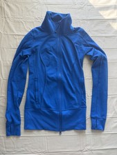 Lululemon DEFINE Jacket Blue Full Zip Vented Fitted Luon Yoga Gym Size 4 picture