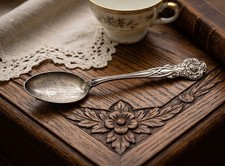 Antique c1900 Watson Sterling Penoyer Sanitarium Kenosha WI Souvenir Spoon 15.3g picture