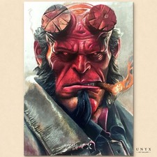 Hellboy Dark Horse Comics Hand-Drawn Sketch Card 1/1 Artist Signed Max picture