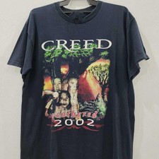 Vintage 2002 CREED Tour Band Black Short Sleeve Unisex Tshirt S-5XL KH12196 picture