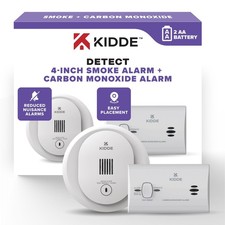 Kidde 10SDR Battery-Operated 4-inch Smoke Detector & Carbon Monoxide Value Pack, picture