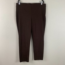 Chicos So Slimming Pull On Slim Pant Size 3 US 16 XL Brown 28.5