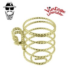 Authentic Vintage Lowrider Square Twisted Cup Holder Gold picture