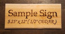 Wood Sign, Custom Laser Etched picture