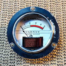 Vintage Varney Railway Models D.C. Amperes Panel Meter Gauge (0-5 Amps) picture