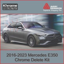 Chrome Delete Vinyl Overlay for the 2016-2023 Mercedes E Class (W213) Glossy Blk picture