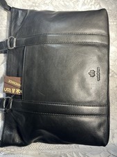 Oak & Tan Leather Black Shoulder Bag by Vilenca Holland NEW With Tags picture