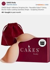 CAKES body Strapless Reusable Adhesive Stick-On Bra Inserts Honey Silicone picture