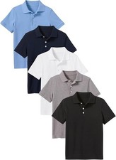 3 Pack School Uniform Polo for Boys Choose Shirts Color - Sizes 4-20 NWT picture