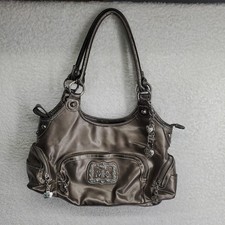 Vintage Y2K Kathy Van Zeeland Handbag Rose Gold Charm Studded Hobo Bag Purse picture