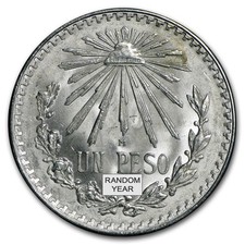 1920-1945 Silver Mexican 1 Peso Cap & Rays BU picture
