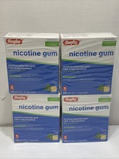LOT x4 Rugby Nicotine Gum 4mg Sugar-Free Uncoated Mint Flavor 110 Count picture