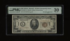 DBR 1934-A $20 FRN Hawaii Fr. 2305 PMG 30 Serial L87185764A picture