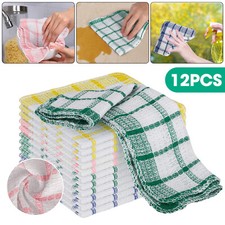 12 Pcs Kitchen Dish Cloths Cotton Super Cleaning Absorbency Towel Washing Rags picture