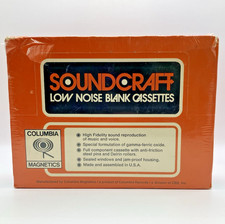 NOS Vtg Soundcraft Columbia Magnetics Low Noise Blank Cassettes - Sealed - Rare picture