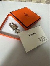 HERMES Padlock & Key Cadena Silver Charm Pre-owned picture