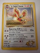 Wizards of the Coast Lt. Surge's Fearow 007/132 Holo Rare Gym Heroes 2000 MP picture