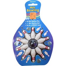 Toysmith Mini Bowling Set Retro New Sealed Original Card Tabletop Novelty Game picture