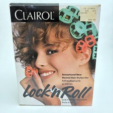 Vintage Clairol Lock 'n Roll Hot Rollers Curlers TESTED BT-1 Heated Stylers picture