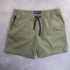 Abercrombie Fitch Shorts Mens Large Green Performance Active Stretch Saturday picture