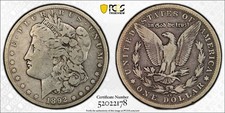 KEY Date - 1892-CC Morgan Silver Dollar $1 - PCGS VG10 (#1277) picture