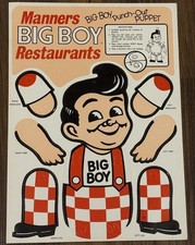 Vintage Big Boy Restaurants Large Moving Poster Puppet-Unassembled Lot Of 21 NOS picture