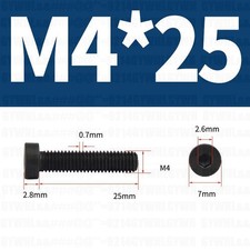 M3 - M16 Black Low Head Cap Screws High Tensile 12.9 Allen Key Hex Socket Bolts picture