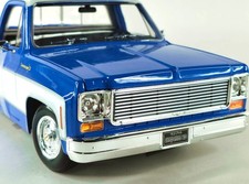 Custom Grille for 1:18 Maisto 1974 Chevrolet C10 Cheyenne ⬜ Silver ⬛ Black picture