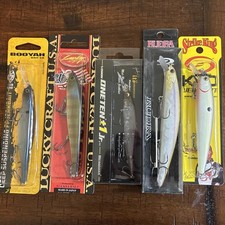 (LOT OF 5) Jerkbaits Lucky Craft, Megabass, O.S.P., Booyah, Strike King KVD NEW picture