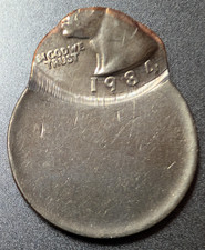 1984 25C Clad, Washington Quarter Struck 80% Off Center @12:00, Rare with date picture