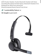 Trucker Headset, Trucker Bluetooth Headset with Noise Cancelling Microphone &... picture
