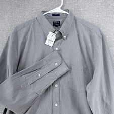 J CREW Flex Washed Slim Shirt Men Large Gray Long Sleeve Button Up NEW $59 picture
