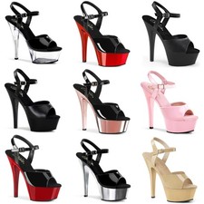 Pleaser Kiss-209 6In Spike Heel Platform Ankle Strap Stiletto Sandals Kiss 209 picture