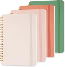 4 Pack 5x7 Spiral Notebooks Hardcover Lined Journal for Work School Office picture