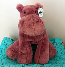 Jellycat Huggady Hippo Large Plush Stuffed Animal 24-36 in HUG2HL picture