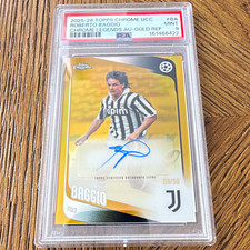 Topps Chrome UCC 25-26 Roberto Baggio Chrome Legends Auto CLA-BA /50 PSA 9 POP 1 picture