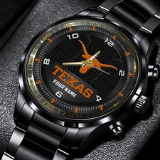 New Custom Texas Longhorns Stainless Steel Watch Gift For Fans  NO445 picture