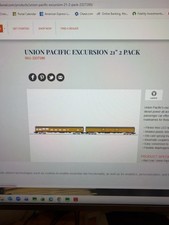 Lionel Union Pacific Excursion 21 Inch 2 Pack Idaho & Art Lockman 2327280 Sealed picture