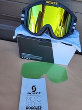 NEW Scott USA Scott 89X Era Goggles Blue White Yellow Chrome Adult Motocross 89 picture