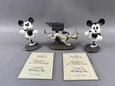 WDCC Disney The Delivery Boy Mickey Minnie Pluto Figurine Set Box COA BlackWhite picture