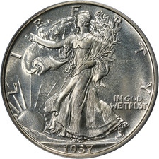 1937 Walking Liberty Half Proof PCGS PR66 Superb Eye Appeal Strong Strike picture