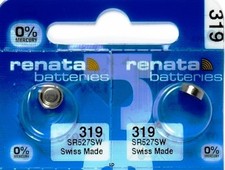 319 RENATA SR527SW (2 Piece) SR527 527 WATCH BATTERIES New Authorized Seller picture