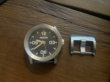 Nixon The Private Stainless Steel Men's Watch 42mm Black Dial 100M - New Battery picture