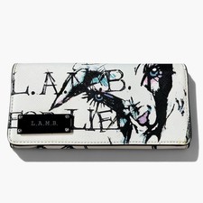 L.A.M.B. Gwen Stefani Lamb For Life Walderston Signature Luxury Wallet White Y2K picture