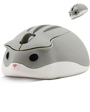 Wireless Mouse Cute Hamster Shape Silent Click Portable Compact Optical 1200DPI picture